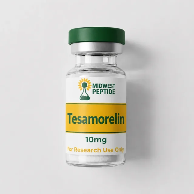 Midwest Peptide Tesamorelin 10 mg research vial