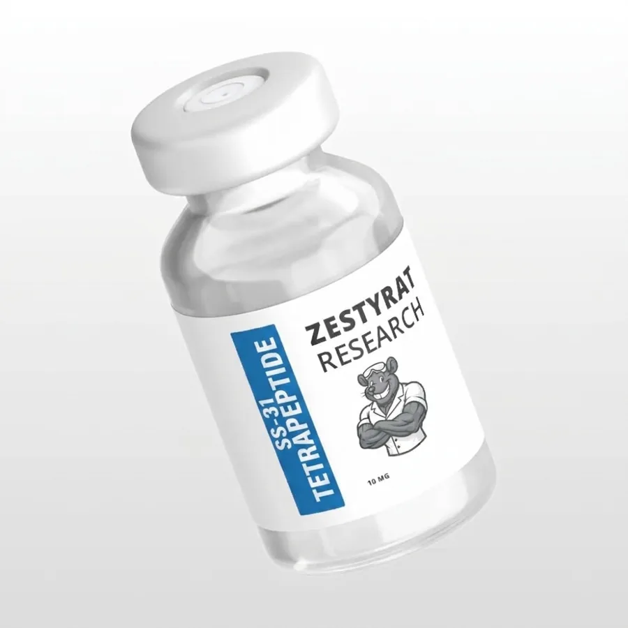 ZestyRat Research SS-31 Tetrapeptide (D-Arg-Dmt-Lys-Phe-NH₂) research vial